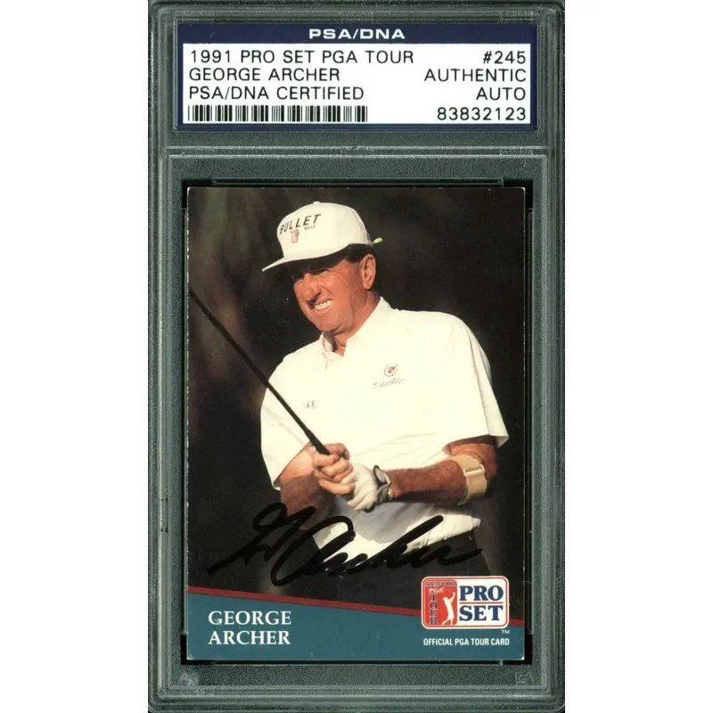 George Archer Authentic Signed Card 1991 Pro Set PGA Tour #245 PSA/DNA Slabbed