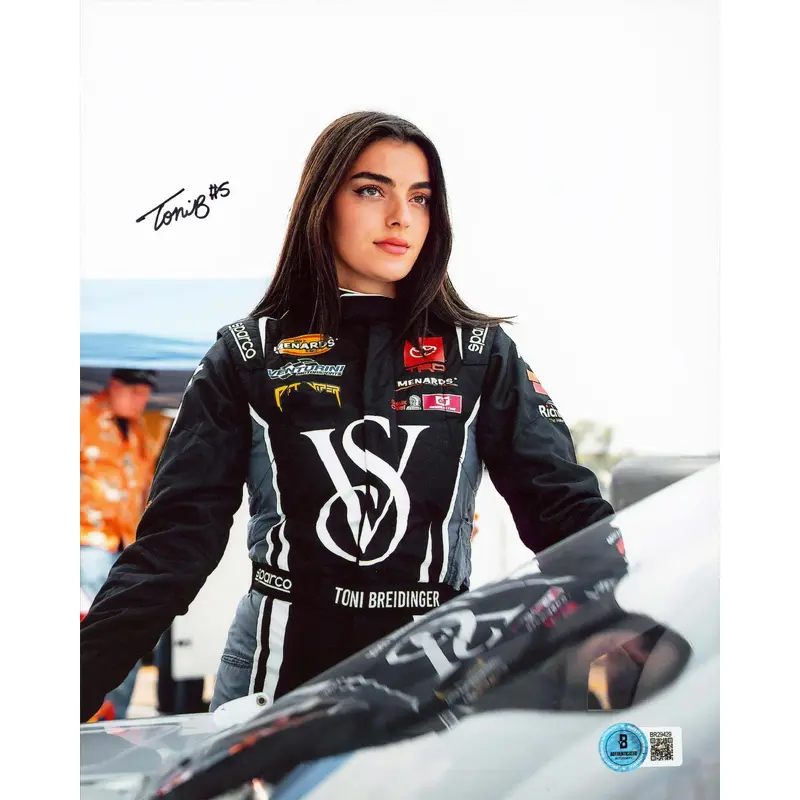 NASCAR Toni Breidinger Authentic Signed 8x10 Vertical Photo BAS #BR29429