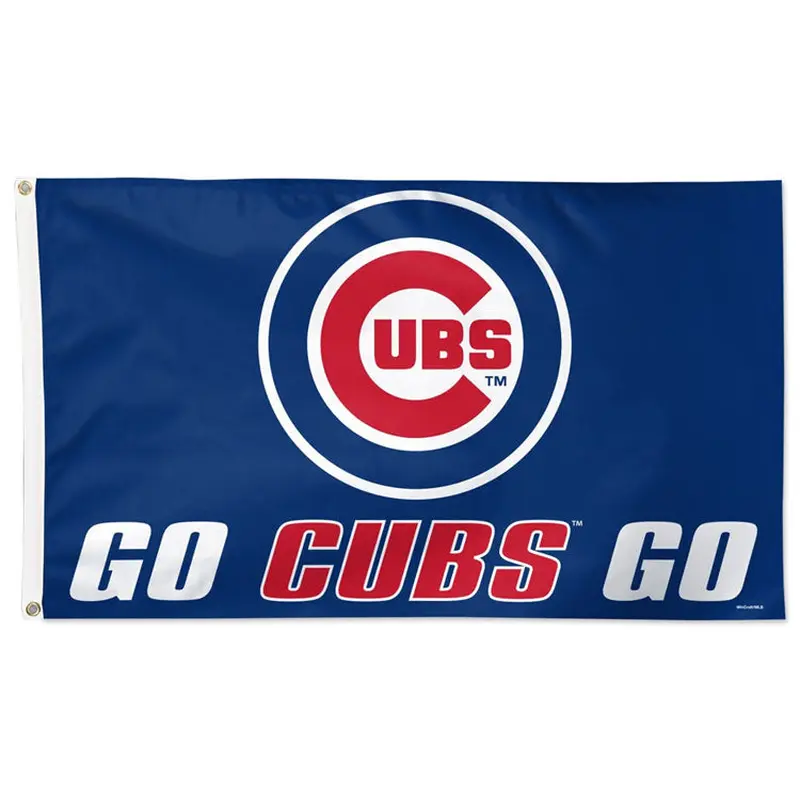 Chicago Cubs "Go Cubs Go" MLB Baseball Official 3'x5' Team Flag - Wincraft Inc.