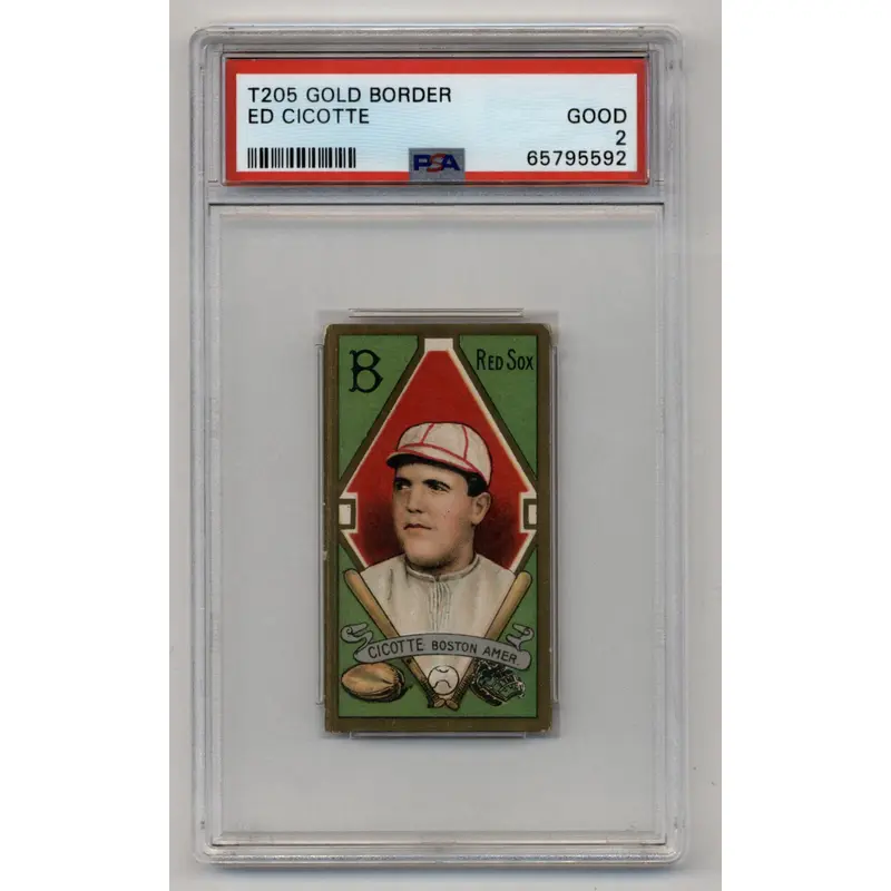 Ed Cicotte T205 Gold Border PSA 2 Good