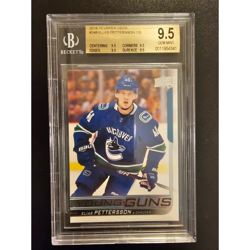 2018-19 Upper Deck - Young Guns - Elias Pettersson #248 BGS 9.5 True Gem RC