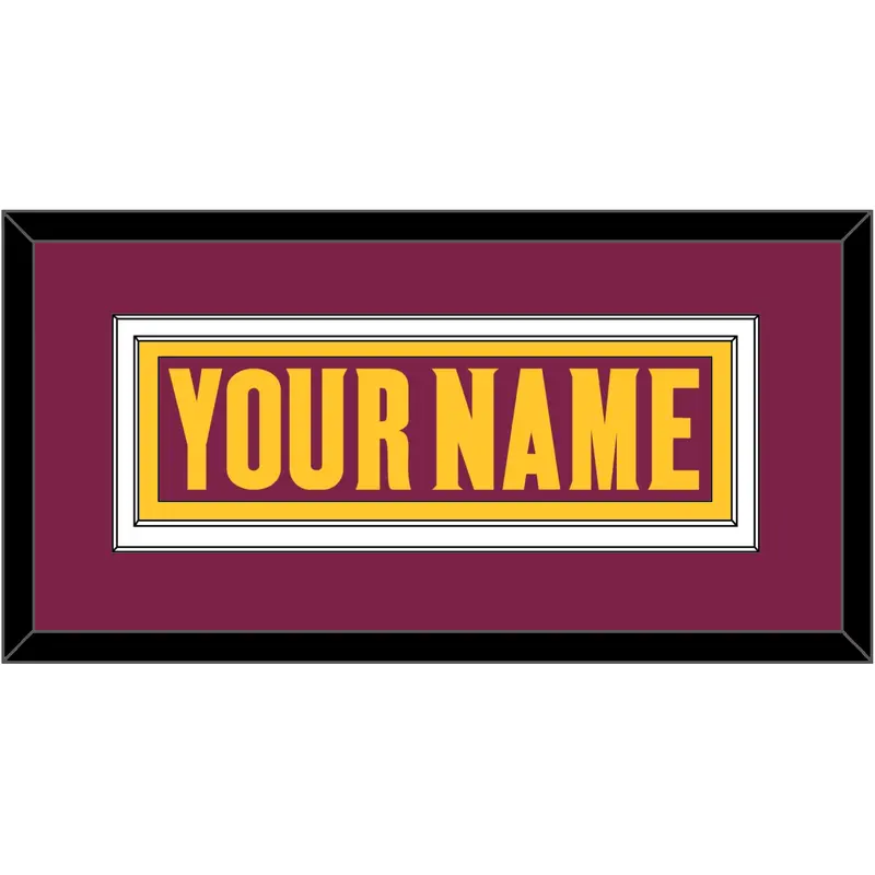 Arizona State Hockey Nameplate - Road Maroon (2021-2023) - Double Mat 2