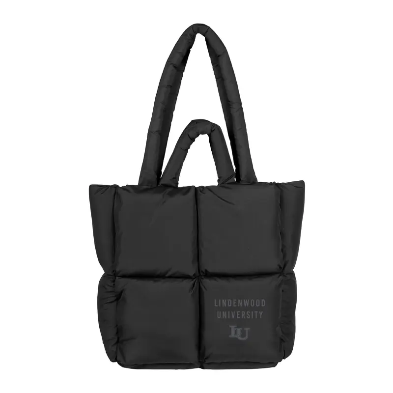 Lindenwood University Black Puff Tote