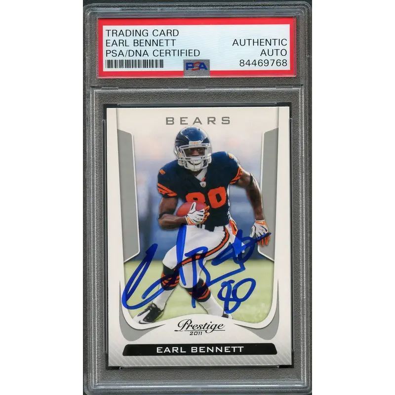 2011 Panini Prestige #34 Earl Bennett Signed Card PSA Slabbed Auto Chicago Bears