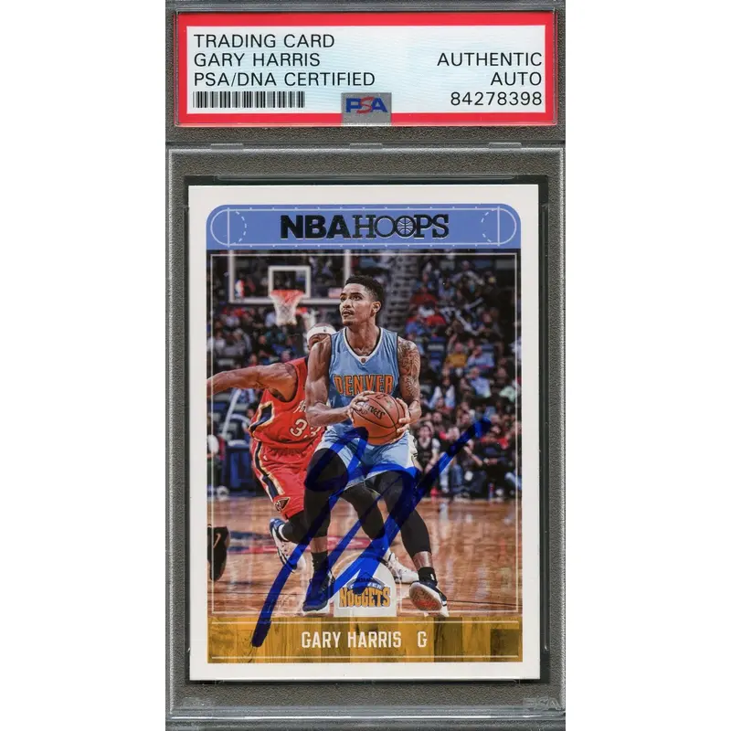 2017-18 Panini NBA Hoops #146 Gary Harris Signed Card AUTO PSA Slabbed