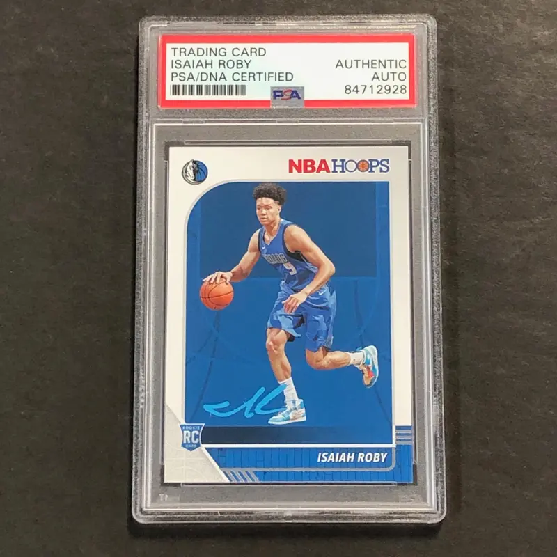 2019-20 Panini NBA Hoops #234 Isaiah Roby Signed Card AUTO PSA Slabbed RC Mavericks