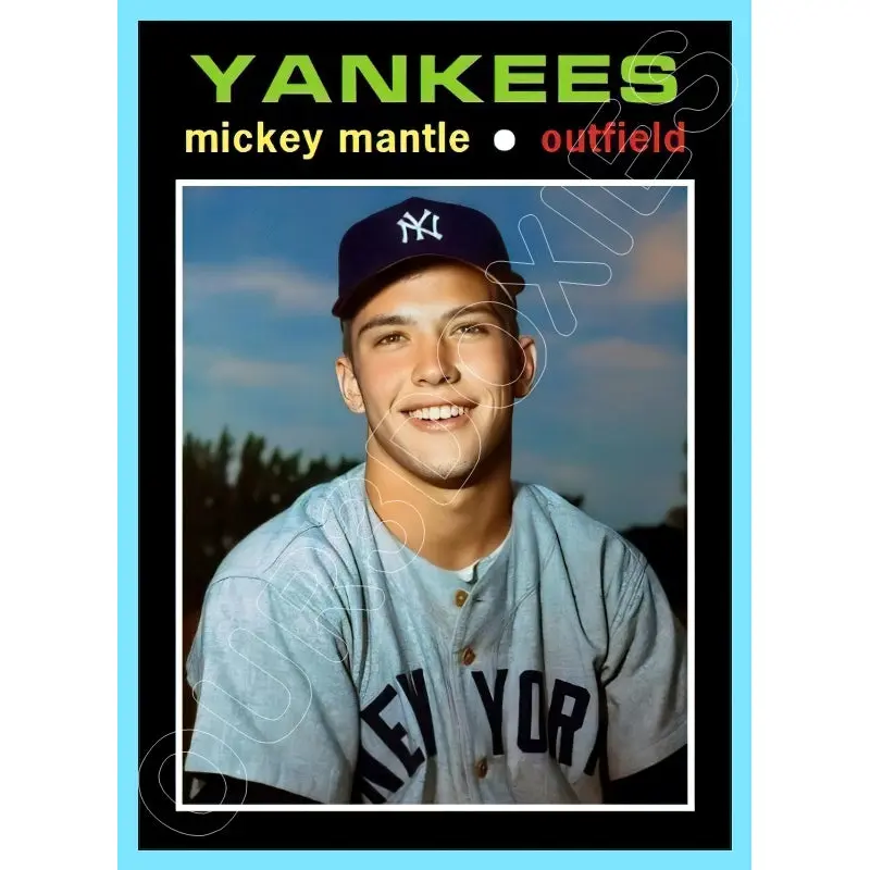 Mickey Mantle 1971 Topps Custom Card - 4605