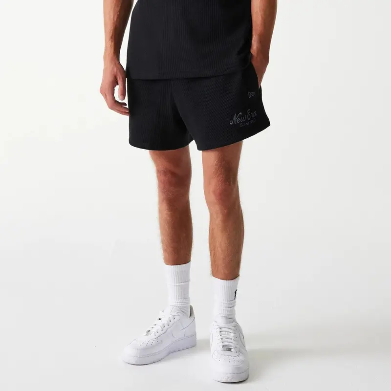 New Era Waffle Black Shorts