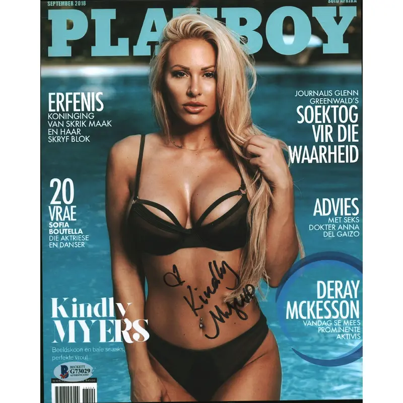 Kindly Myers Playboy Authentic Signed 8x10 Photo Autographed BAS #G73029