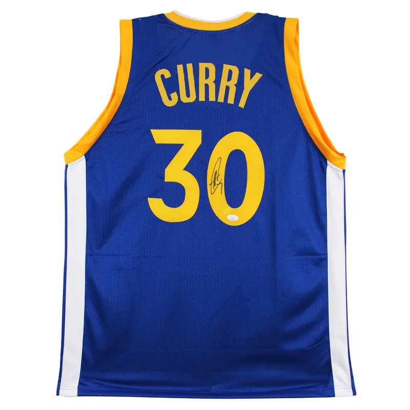 Stephen Curry Authentic Signed Blue Pro Style Jersey Autographed JSA 2