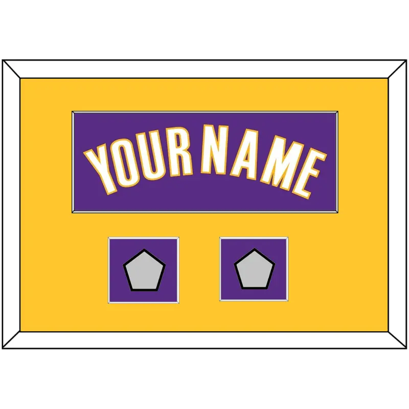 Los Angeles Name & 2 Trophy Patches - Road Purple (1999-2004) - Single Mat 3