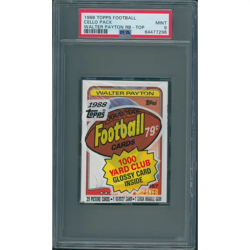 1988 Topps Football Cello Pack Walter Payton RB PSA 9 *7296