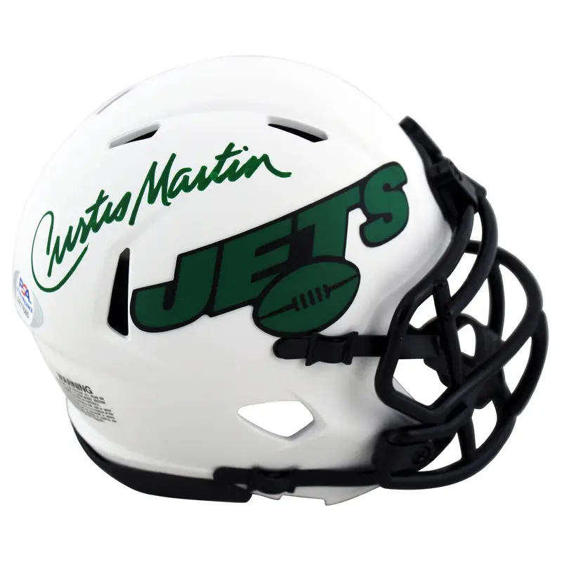 Jets Curtis Martin Authentic Signed Lunar Speed Mini Helmet Autographed PSA Itp