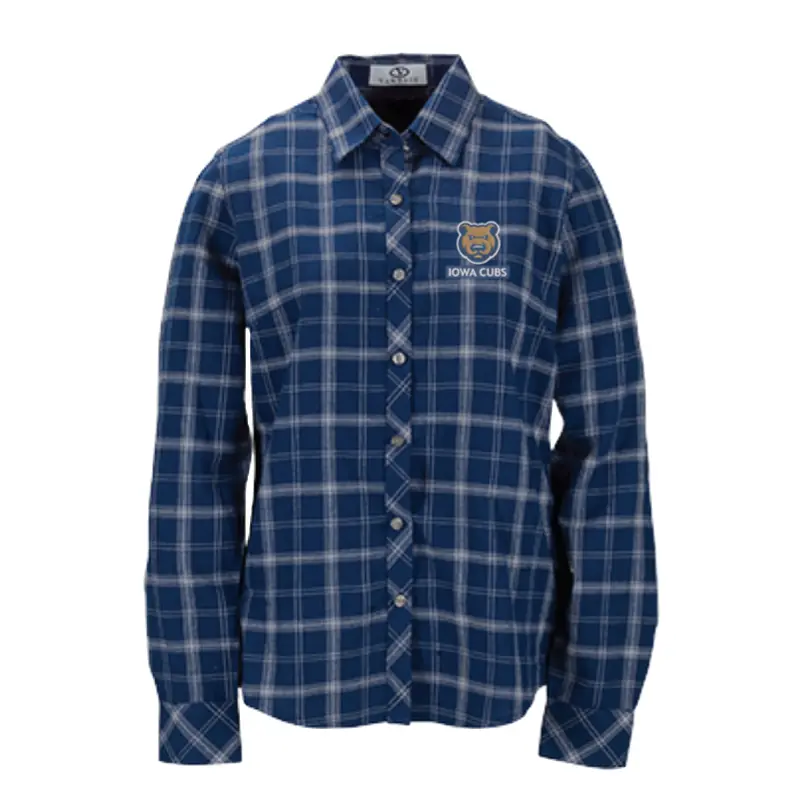 Women's Vantage Iowa Cubs Brewer Flannel Shirt, Navy