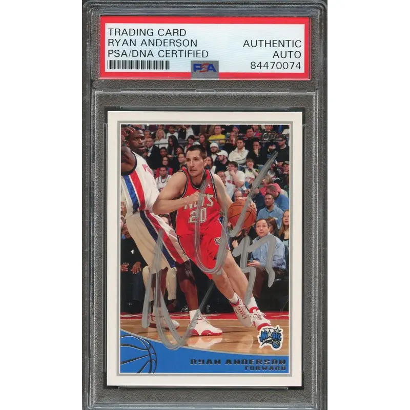 2009-10 Topps #181 Ryan Anderson Signed Card AUTO PSA Slabbed Magic