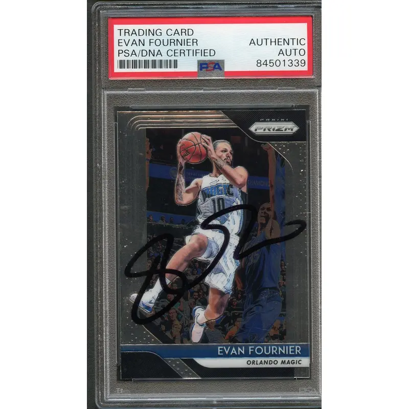2018-19 Panini Prizm #139 EVAN FOURNIER Signed Card AUTO PSA Slabbed Magic