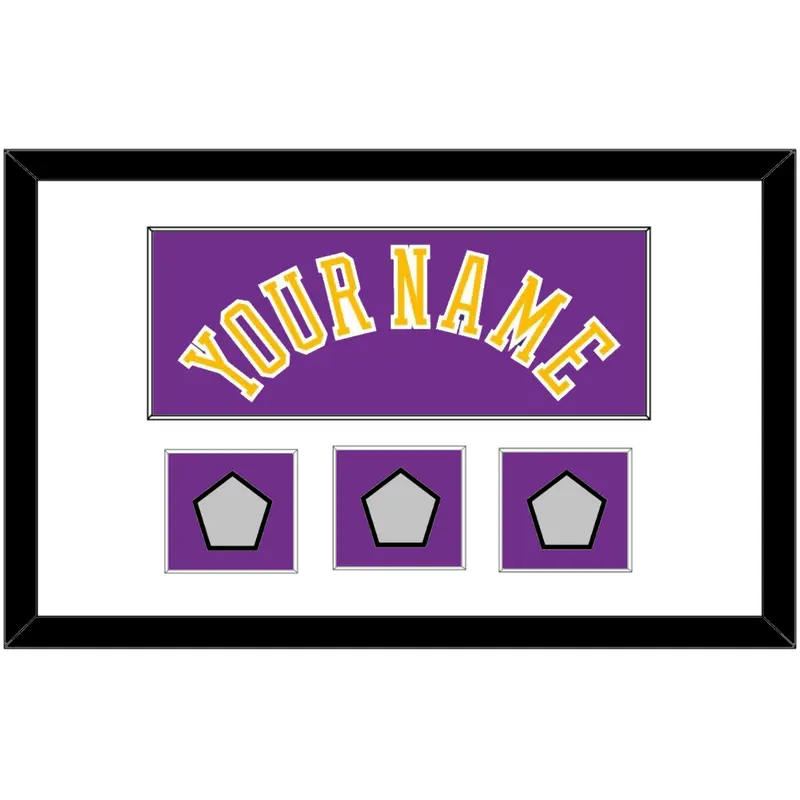 Los Angeles Name & 3 Trophy Patches - Road Purple (1978-1997) - Single Mat 1
