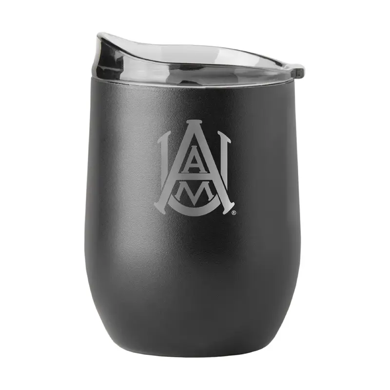 Alabama A&M GunMetal 16oz Black Powder Curved Beverage