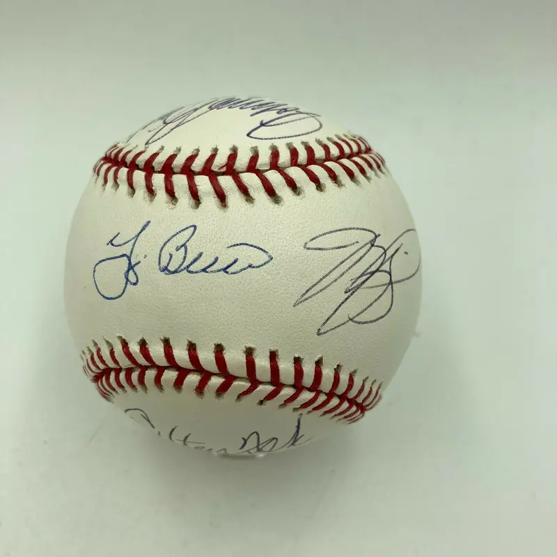 Legendary HOF Catchers Signed Baseball w/ Yogi Berra Mike Piazza Gary Carter JSA