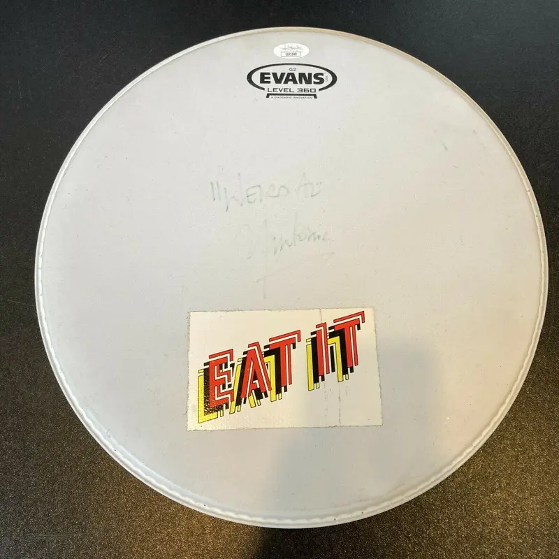 Weird Al Yankovic Signed Autographed Eat It Drumhead With JSA COA