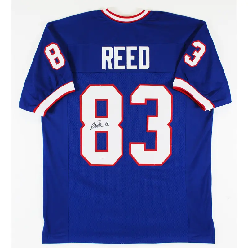 Andre Reed Authentic Signed Blue Pro Style Jersey Autographed JSA Witness