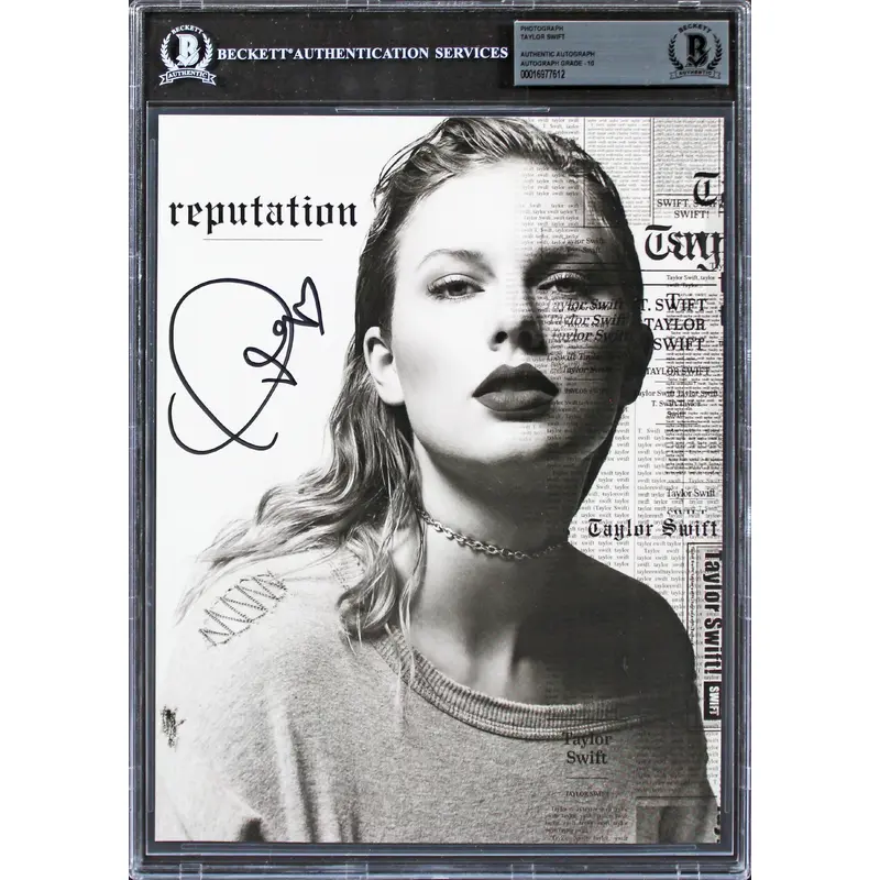 Taylor Swift Authentic Signed 8x10 Photo Auto Graded Gem Mint 10! BAS Slabbed