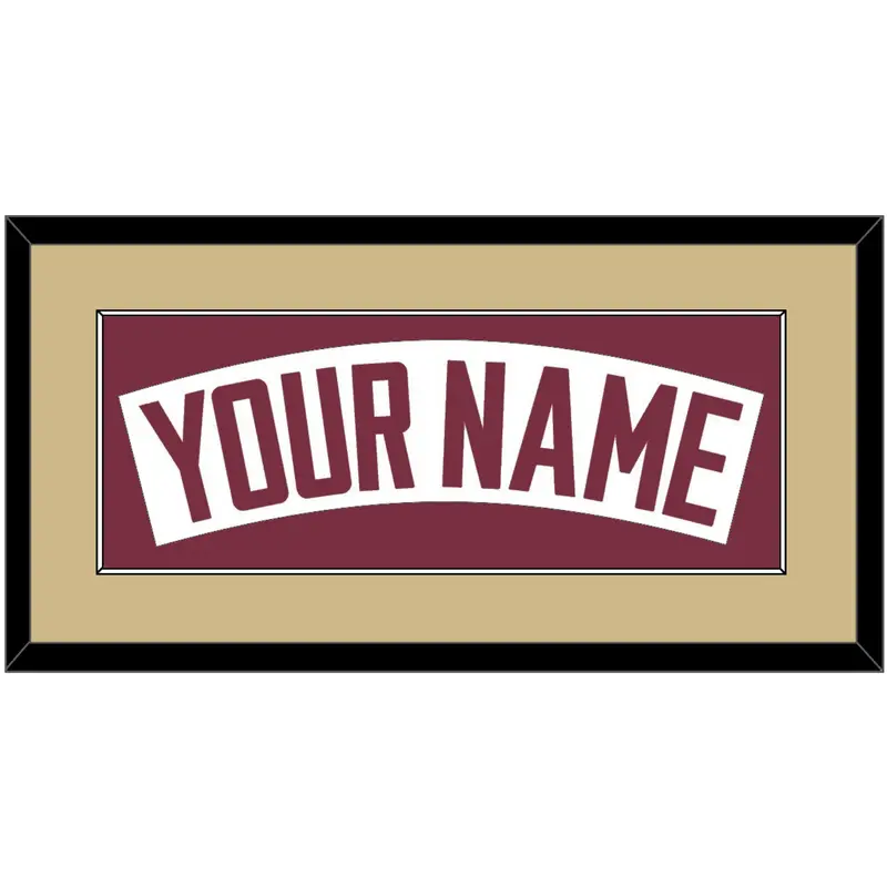Florida State Baseball Nameplate - Home White - Single Mat 4