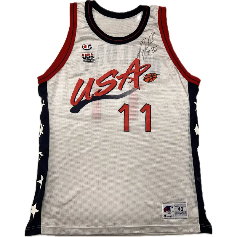 KARL MALONE signed jersey PSA/DNA Utah Jazz Team USA Autographed
