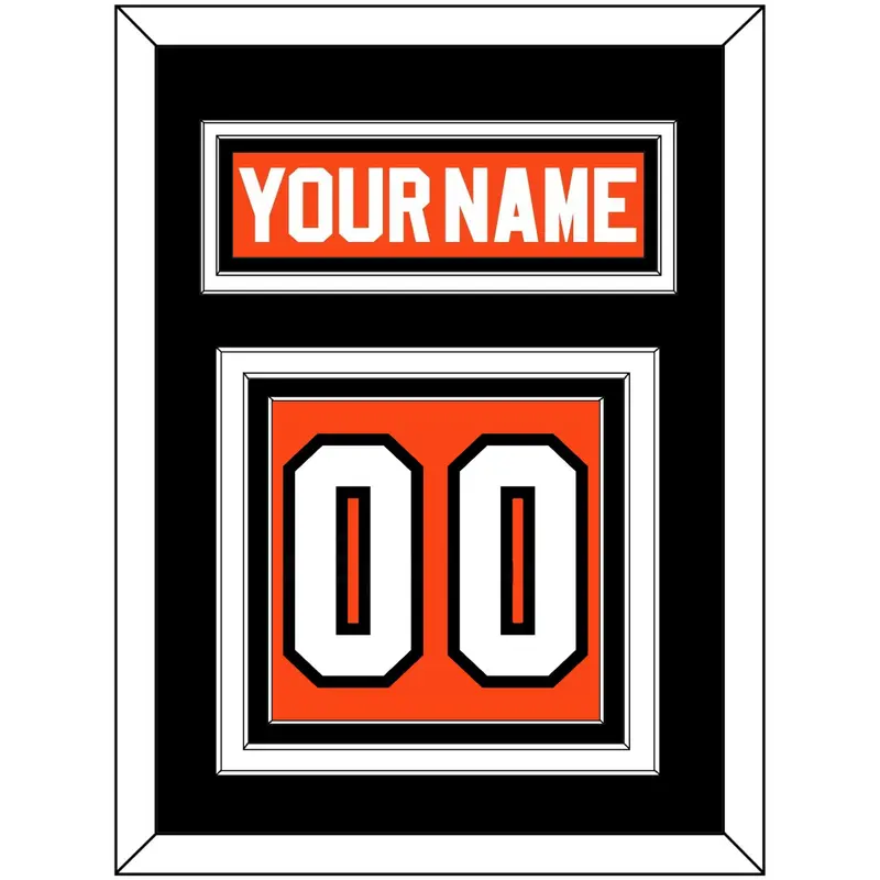 Philadelphia Nameplate & Number (Back) - Road Orange (1983-2001) - Triple Mat 3