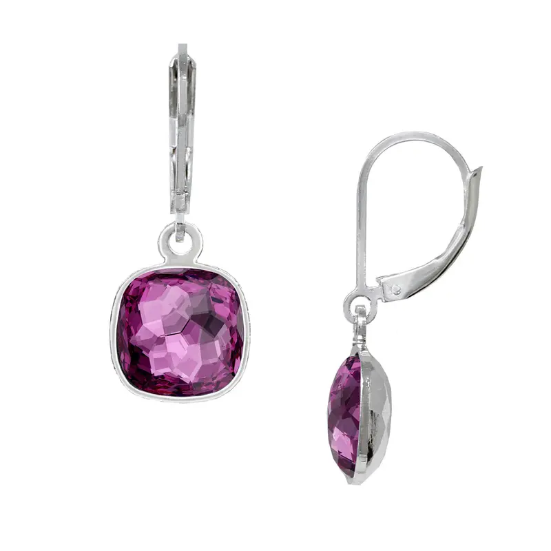 February 10mm Cushion Leverback Earrings