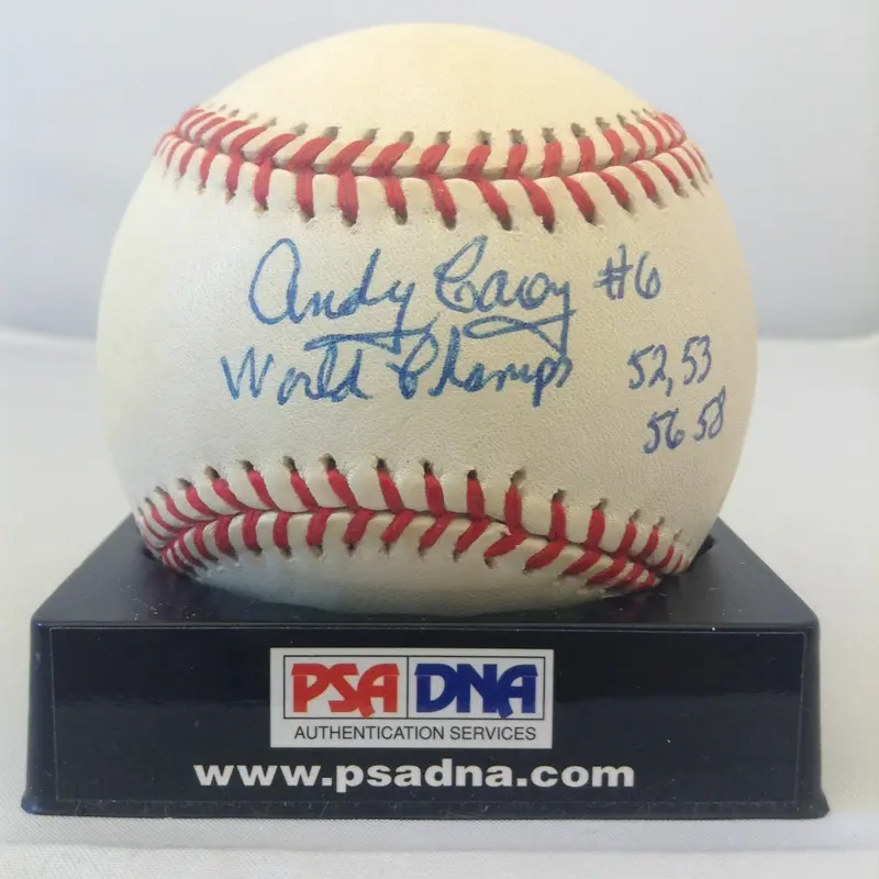 Rare Andy Carey Signed Autographed Baseball With Incredible Inscription PSA DNA
