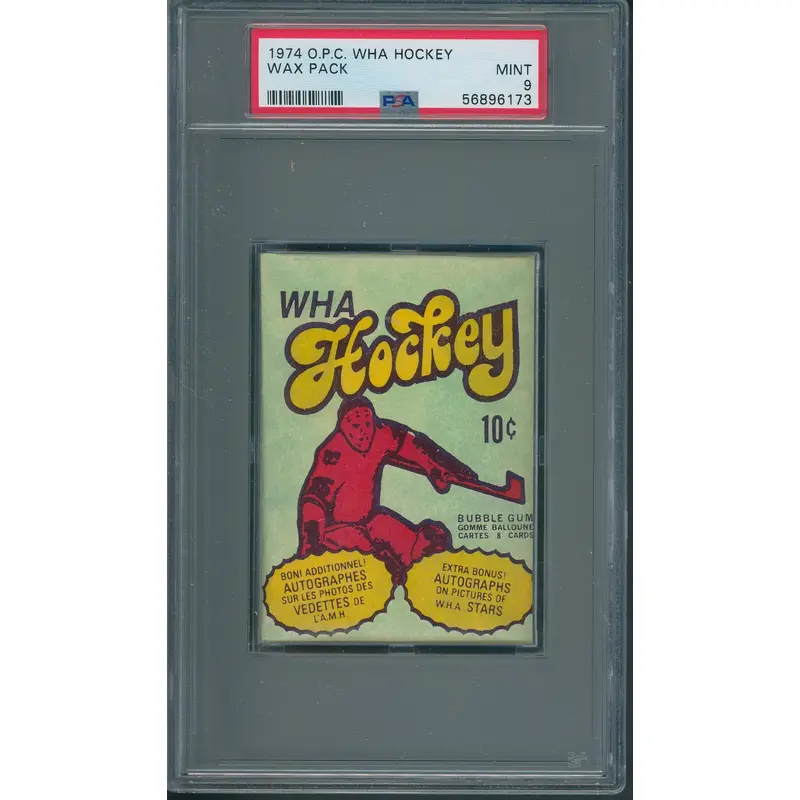 1974/75 OPC O-Pee-Chee WHA Hockey Unopened Wax Pack PSA 9