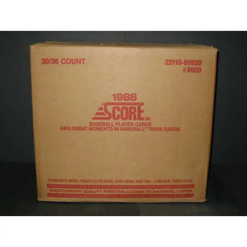 1988 Score Baseball Case (20 Box) (Authenticate)