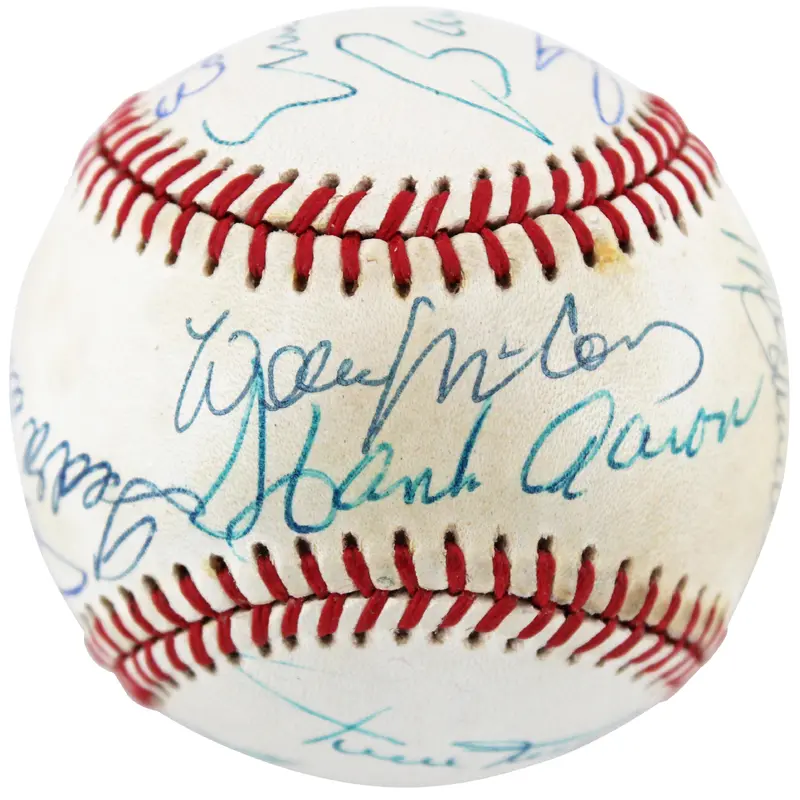 500 HR Club (14) Mantle, Aaron, Mays, Williams Signed Onl Baseball BAS #AC56274