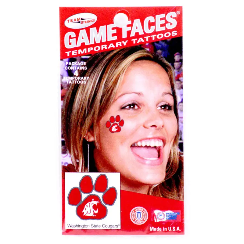 Game Faces Temporary Tattoos - Cougar Paw
