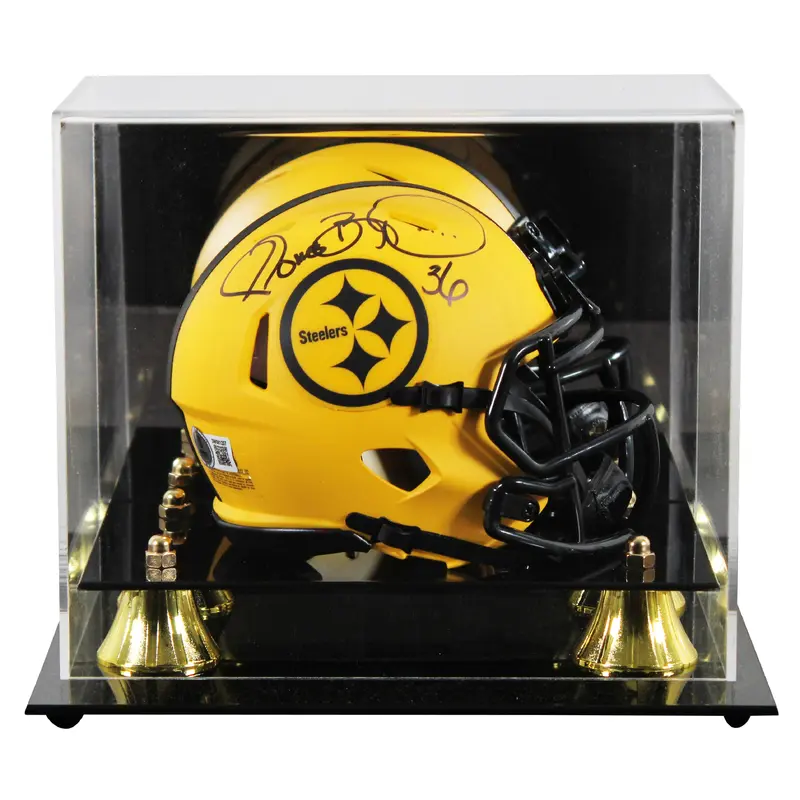 Steelers Jerome Bettis Signed Rave Speed Mini Helmet W/ Case BAS Witnessed