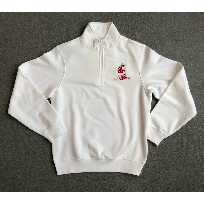 White Coug Grandma 1/4 Zip Sweatshirt   (UNISEX SIZING)