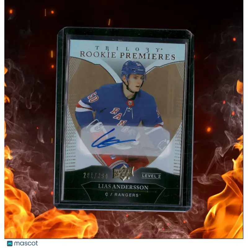 2018-19 Upper Deck Trilogy Lias Andersson Premieres Level 2 Rookie Auto 201/399