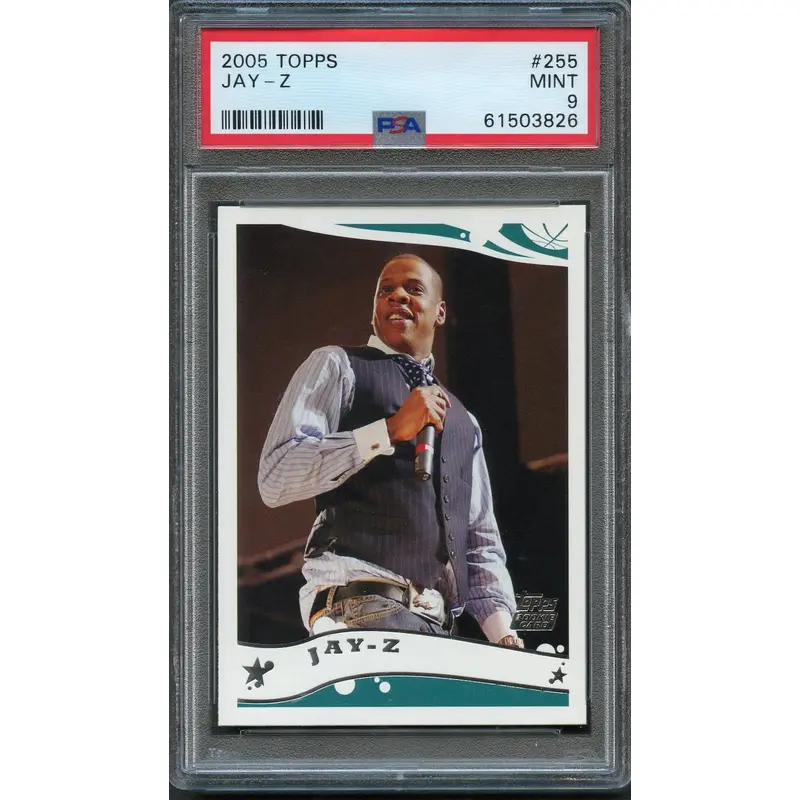 2005 TOPPS #255 Jay-Z Rookie Card PSA Mint 9 Slabbed RC