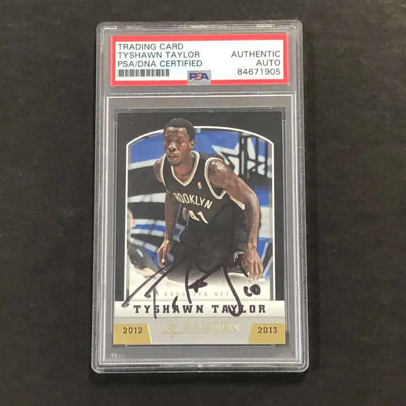 2012-13 Panini #240 Tyshawn Taylor Signed Card PSA Slabbed Nets