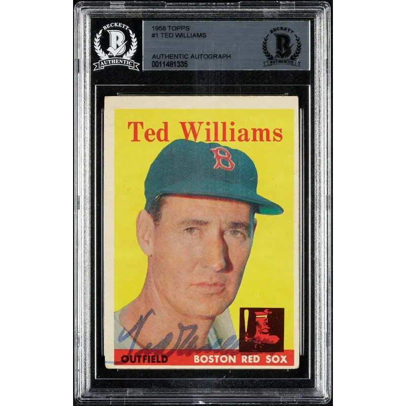 1958 Topps Ted Williams #1 Signed Autographed Baseball Card BGS Beckett
