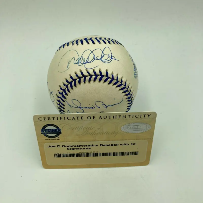 Derek Jeter & Mariano Rivera Signed Joe Dimaggio Day Baseball Steiner COA