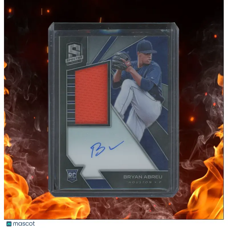2020 Panini Chronicles Bryan Abreu Spectra Patch Silver Prizm Rookie Auto