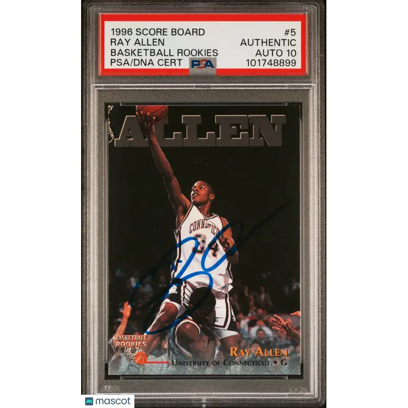 1996 Score Board Basketball Rookies #5 Ray Allen PSA A Auto 10