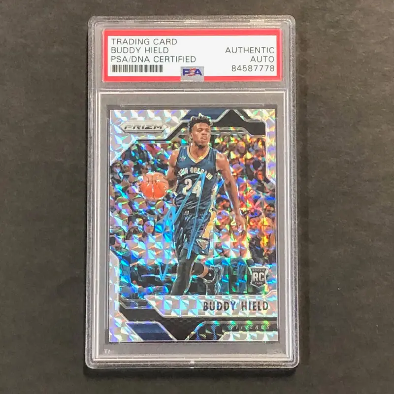 2016 Panini Prizm Mosaic #10 Buddy Hield Signed Card AUTO PSA Slabbed Pelicans RC