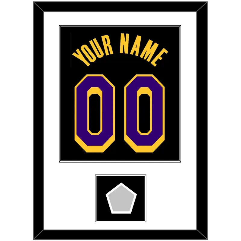Los Angeles Name & Number With Finals Patch - Black Earned (2020-2021) - Single Mat 1