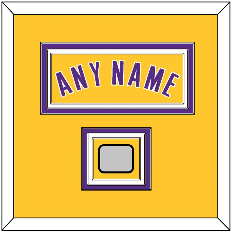 Los Angeles Name & Trophy Patch - Home Yellow (1999-2018) - Triple Mat 2
