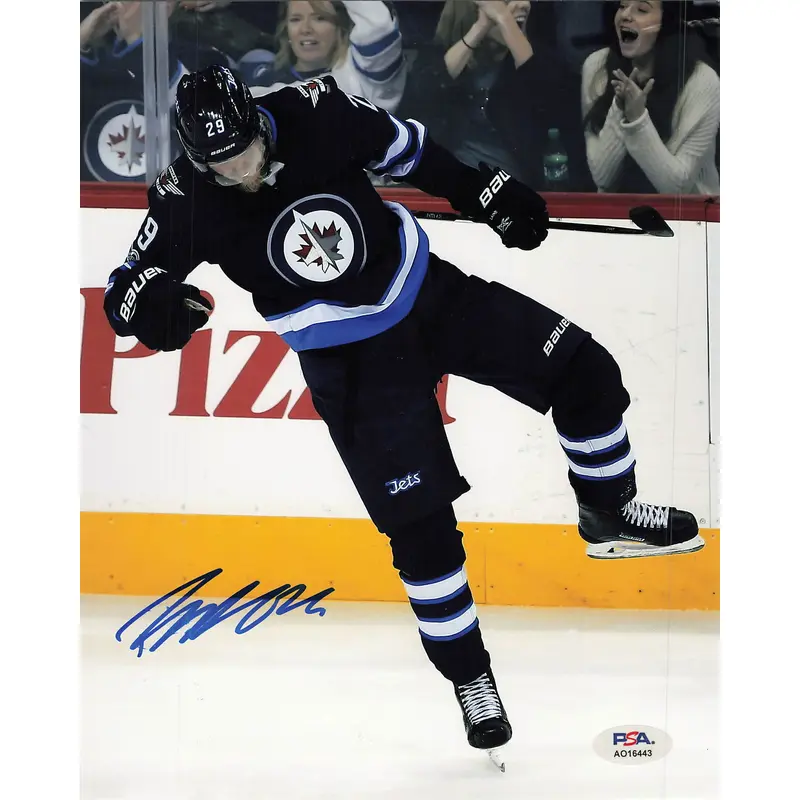 Patrick Laine signed 8x10 photo PSA Winnipeg Jets Autographed