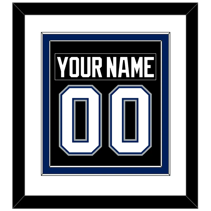 Tampa Bay Nameplate & Number (Back) Combined - Road Black (2001-2007) - Double Mat 1