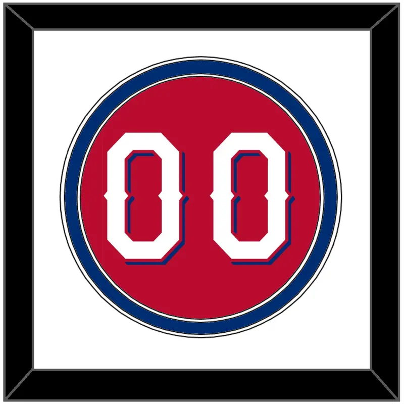 Texas Number - Alternate Red (2016-2019) - Double Mat 1